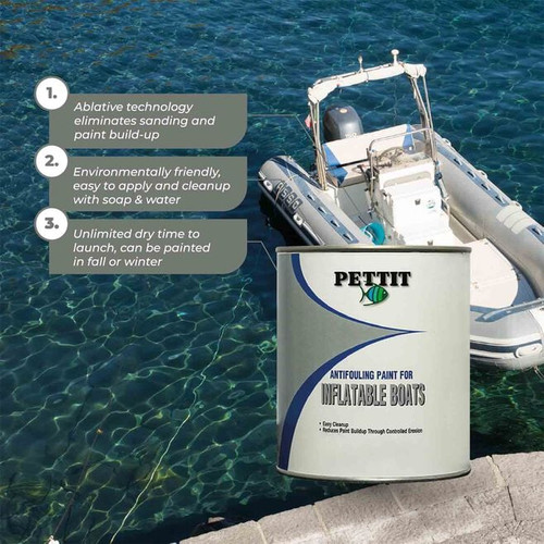 Pettit Antifouling Bottom Paint for Inflatable Boats - Black