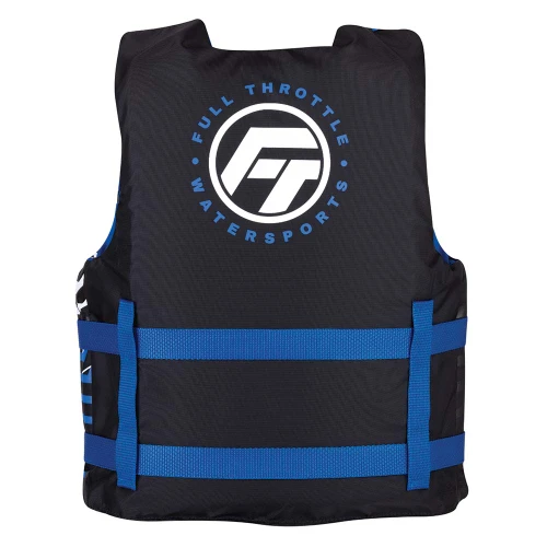 Full Throttle Youth Nylon Life Jacket - Blue/Black - US Boating Marine Supplies