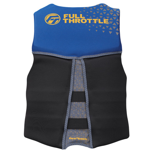 Full Throttle Men's Rapid-Dry Flex-Back Life Jacket - XL - Blue/Black