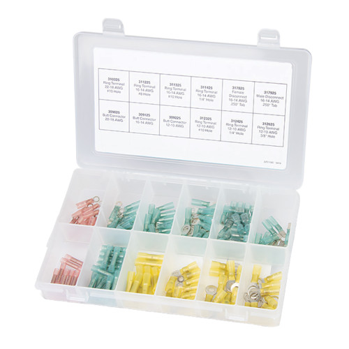 Ancor 160-Piece Heat Shrink Terminals & Connectors Kit - US Boating Marine Supplies