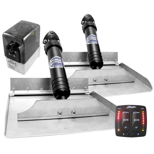 Bennett Trim Tab Kit 12" x 12" w/Electronic Indicator Control Switch - US Boating Marine Supplies