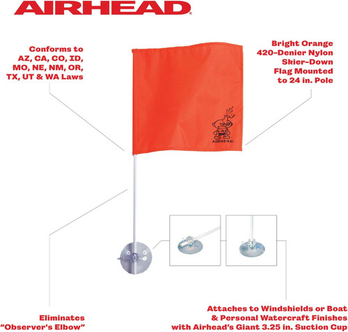 Airhead Sports Group Stik-a-Flag Water Ski Flag - 12" x 12"