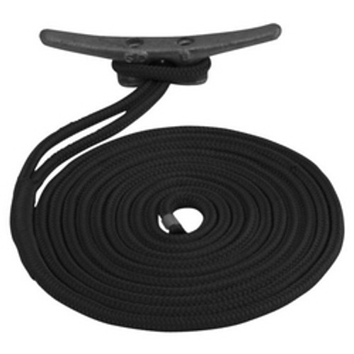 Double Braided Fender Line 1/4" x 6' Pair - Black