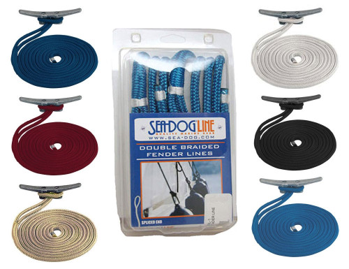 Sea Dog Double Braided Fender Line - 1/4" x 6' Pair-Gold/White Sea Dog Double Braided Fender Line - 1/4" x 6' Pair-Gold/White