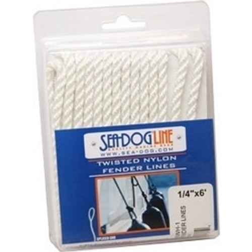 Sea Dog Twisted Nylon Fender Line - 3/8" x 8' Pair-White