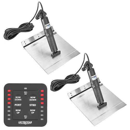 Lectrotab XKA Aluminum Alloy Trim Tab Kit w/One-Touch Control - 9" x 24" - US Boating Marine Supplies