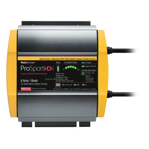 ProMariner ProSportHD 6 Global Gen 4 - 6 Amp - 1 Bank Battery Charger - US Boating Marine Supplies