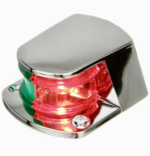 Attwood Bi-Color Combination Sidelight - 12V - Chrome Plated Zamak - US Boating Marine Supplies