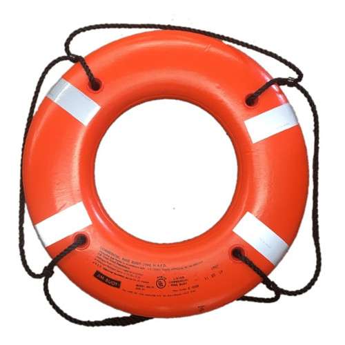 Jim-Buoy 24" Life Ring Orange Reflective Tape JBX-Series Type IV - US Boating Marine Supplies