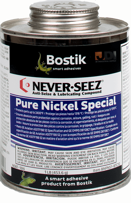 Bostik Never Seez NSBT-8N Pure Nickel Special 8 oz. Brush Top Can - US Boating Marine Supplies