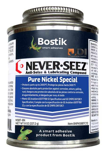 Bostik Never Seez NSBT-8N Pure Nickel Special 8 oz. Brush Top Can - US Boating Marine Supplies