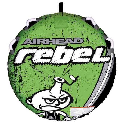 Airhead Rebel Kit 1 Rider Towable Tube, Pump & Rope - US Boating Marine Supplies