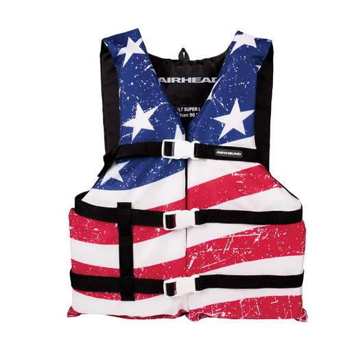 Airhead Stars & Stripes Boating Life Jacket Vest - US Boating Marine Supplies
