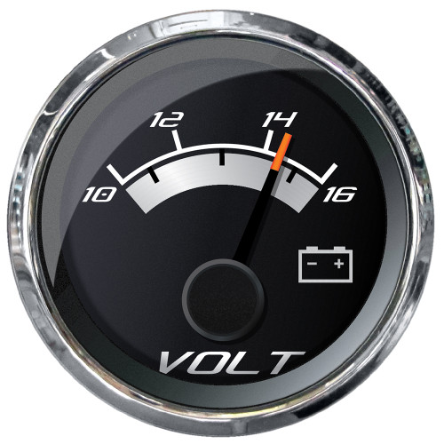 Faria Platinum 2" Voltmeter (10-16 VDC) - US Boating Marine Supplies