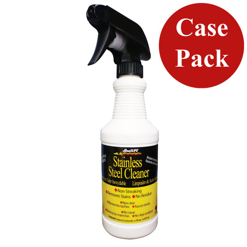 BoatLIFE Stainless Steel Cleaner - 16oz | Case of 12 - US Boating Marine Supplies