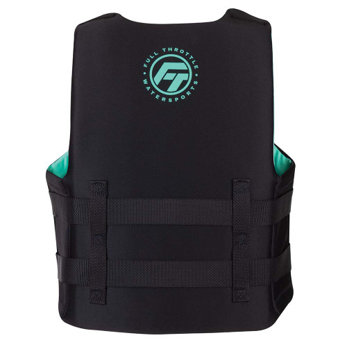 Full Throttle Adult Rapid-Dry Life Jacket - Aqua/Black - US Boating Marine Supplies