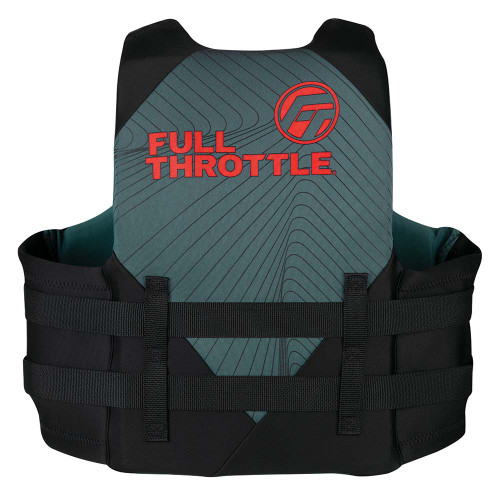 Adult Rapid-Dry Life Jacket - Full Throttle - Grey/Black - US Boating Marine Supplies