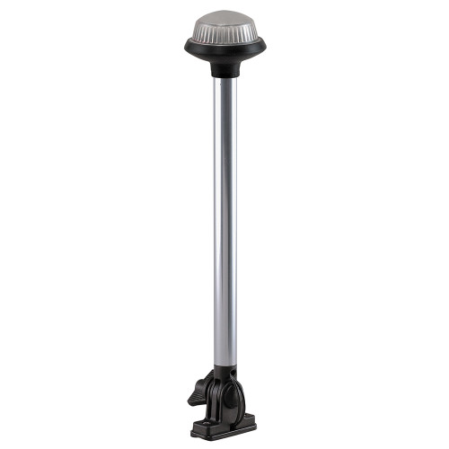 Perko Fold Down All-Round Frosted Globe Pole Light - Vertical Mount - White - Lighthouse Boating Marine Supplies