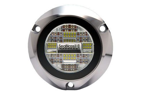 Lumitec SeablazeX2 Underwater Light Dual Color White Blue Polished Housing - Lighthouse Boating Marine Supplies