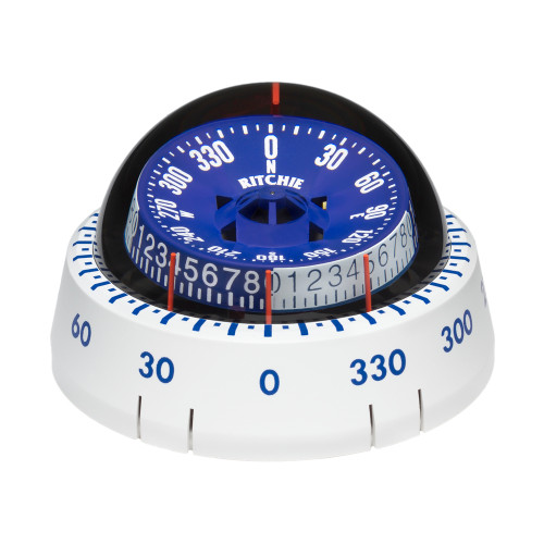 Ritchie XP-98W X-Port Tactician™ Compass - Surface Mount - White - Lighthouse Boating Marine Supplies