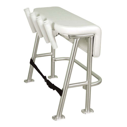 TACO Neptune III Leaning Post w/4 White Poly Rod Holders - US Boating Marine Supplies