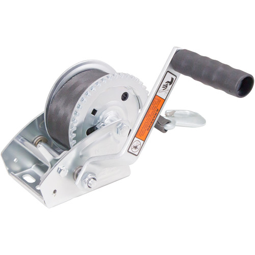 DLC1400 Pulling Winch - Plated w/20 ft. Strap - US Boating Marine Supplies