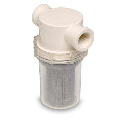 Shurflo by Pentair Raw Water Strainer w/Bracket & Fittings - 50 Mesh Screen - US Boating Marine Supplies