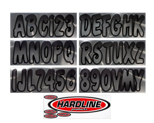 Boat & PWC Lettering chrome/black 3″ registration kit - US Boating Marine Supplies