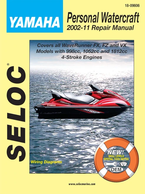 Seloc Yamaha PWC 4-Stroke Service Manual 2002–2011 - US Boating Marine Supplies