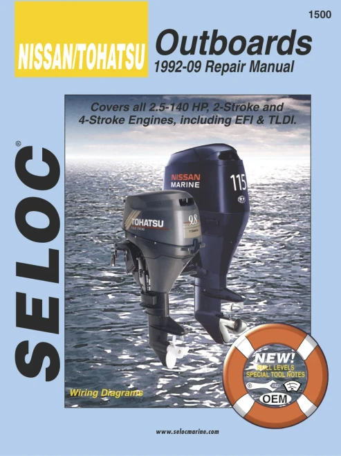 Seloc Nissan/Tohatsu Outboard Repair Manual for 1992 - 2009 - US Boating Marine Supplies