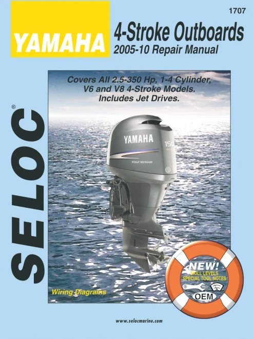 Seloc Yamaha 4-Stroke Outboard Repair Manual for 2005 - 2010 - US Boating Marine Supplies