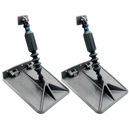 Smart Tabs SX Trim Tabs by Lectrotab 9.5" x 10" f/13'-15' Boats w/30lb Actuators - 30-40HP - Gunmetal Grey - US Boating Marine Supplies