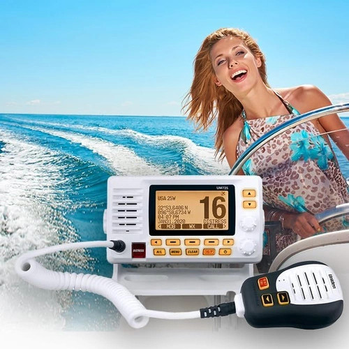Uniden UM725 Fixed Mount Marine VHF Radio - White