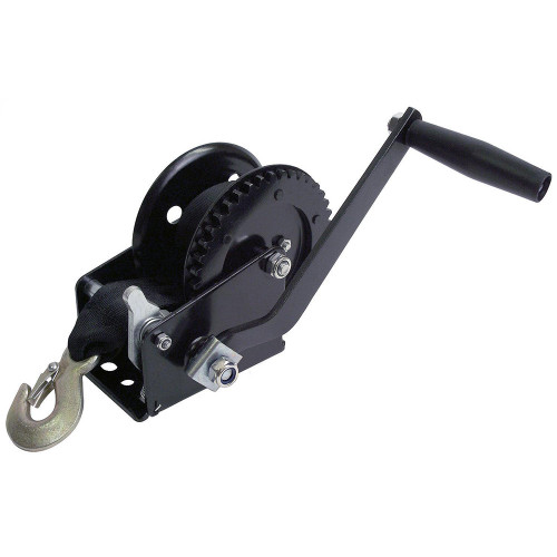 Attwood 1200 lb Single Drive Winch - 2" x 20' Nylon Strap - US Boating Marine Supplies