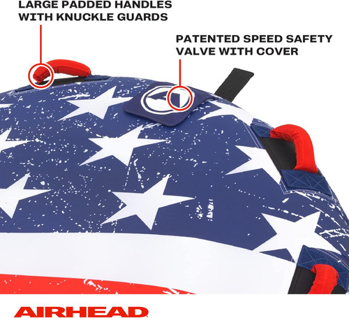 Airhead Stars & Stripes | 1 Rider Towable Tube for Boating