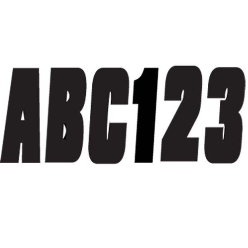 Hardline Products 3" Boat Registration Letter and Number Kit - Black - US Boating Marine Supplies