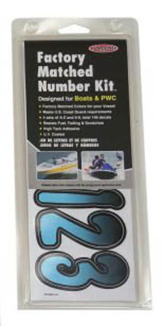 Hardline Products 3" Boat Letter and Number Kit - Purple & Teal - US Boating Marine Supplies