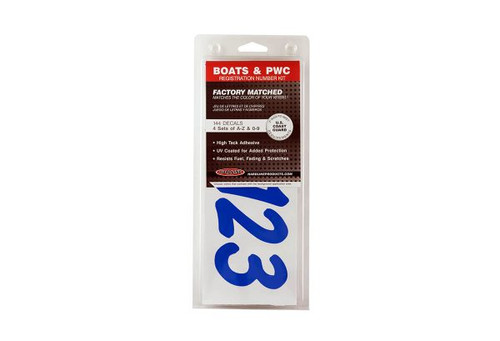 Hardline Products 3" Boat Letter and Number Kit - Solid Blue