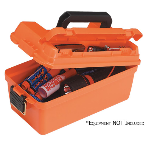 Plano Small Shallow Emergency Dry Storage Supply Box - Orange - US Boating Marine Supplies
