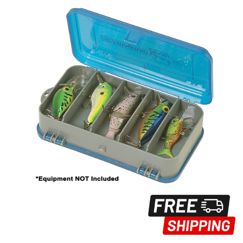 PLANO DOUBLE-SIDED TACKLE ORGANIZER SMALL - SILVER/BLUE - US Boating Marine Supplies