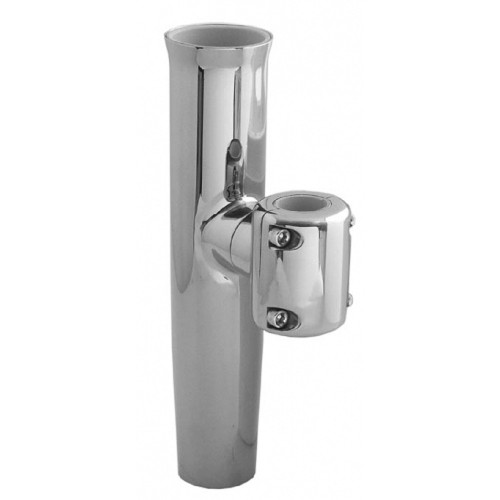 TACO Stainless Steel Clamp-On Adjustable Rod Holder - Fits 7/8" & 1" O.D. Tubing - US Boating Marine Supplies