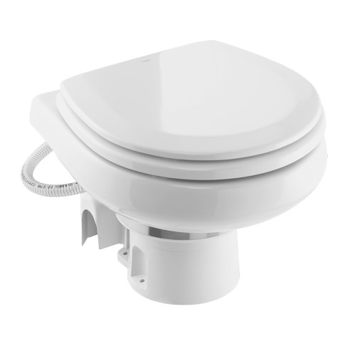 Dometic MasterFlush 7260 White Electric Macerating Toilet w/Orbit Base - Raw Water - 12V - US Boating Marine Supplies