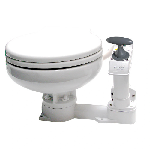 Johnson Pump AquaT Manual Marine Toilet - Super Compact - US Boating Marine Supplies
