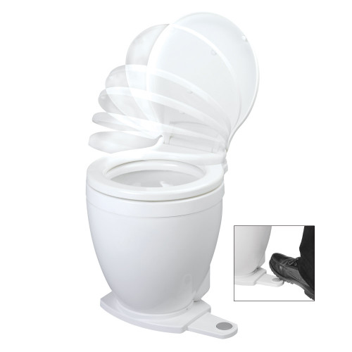 Jabsco Lite Flush Electric 12V Toilet w/Footswitch - US Boating Marine Supplies