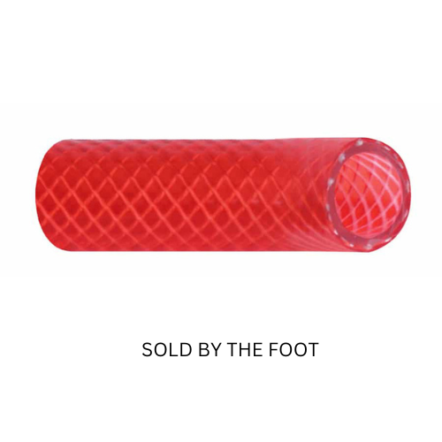 Trident Marine 1/2" Reinforced PVC (FDA) Hot Water Feed Line Hose - Drinking Water Safe - Translucent Red - Sold by the Foot