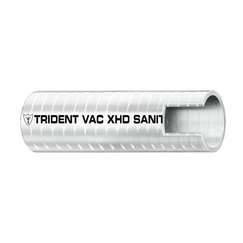 Trident Marine 1-1/2" VAC XHD Sanitation Hose - Hard PVC Helix - White - Sold by the Foot - US Boating Marine Supplies