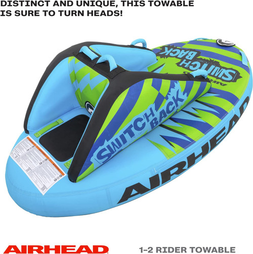 Airhead Switch Back 2-Person Inflatable Towable Boat Tube