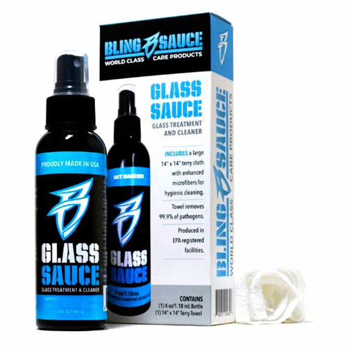 Bling Sauce Bottle Glass Cleaner With Towel Kit-4oz - US Boating Marine Supplies