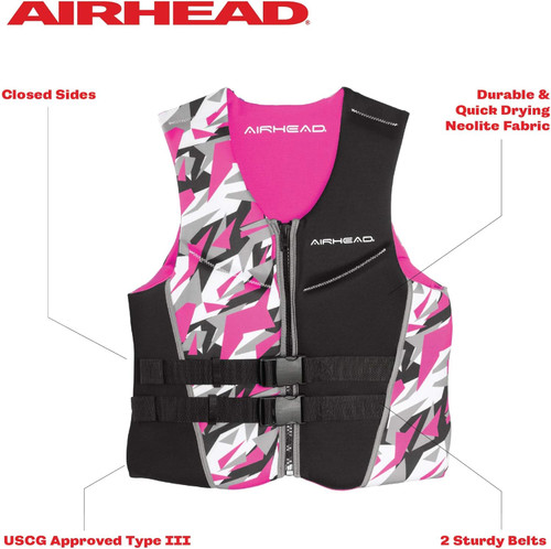 Airhead Camo Cool Neolite Kwik-Dry Life Jacket Vest | Adult Women's