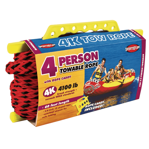SPORTSSTUFF 4K Tow Rope For Tubing - 4 Rider - 60' FT. - US Boating Marine Supplies